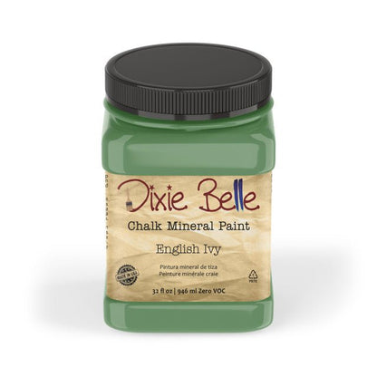 ENGLISH IVY - Dixie Belle - Muted Green Chalk Mineral Paint - 118ml/4oz - 236ml/8oz - 473ml/16oz - 946ml - Paint - Chalk and Mineral - Baillea's Interiors -