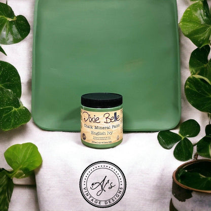 ENGLISH IVY - Dixie Belle - Muted Green Chalk Mineral Paint - 118ml/4oz - 236ml/8oz - 473ml/16oz - 946ml - Paint - Chalk and Mineral - Baillea's Interiors -