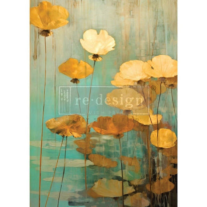ETERNAL LOTUS - A1 Rice Paper for Decoupage - LARGE - 59.4cm x 84.1cm - Re-Design with Prima - Decoupage - Baillea's Interiors -