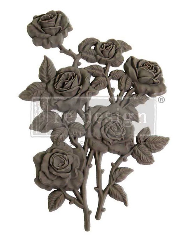 Ethereal Bouquet – 26cm x 17.1cm - Roses Applique Moulding by ReDesign with Prima - Moulding - Baillea's Interiors -