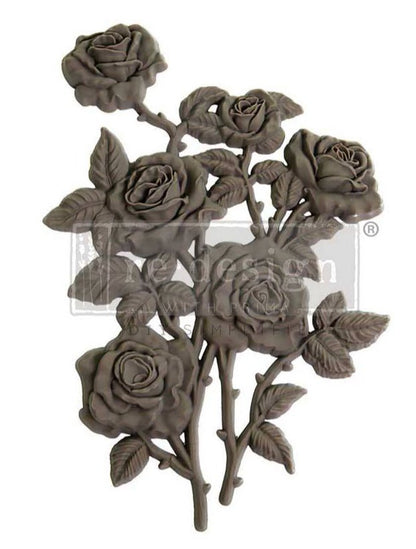 Ethereal Bouquet – 26cm x 17.1cm - Roses Applique Moulding by ReDesign with Prima - Moulding - Baillea's Interiors -