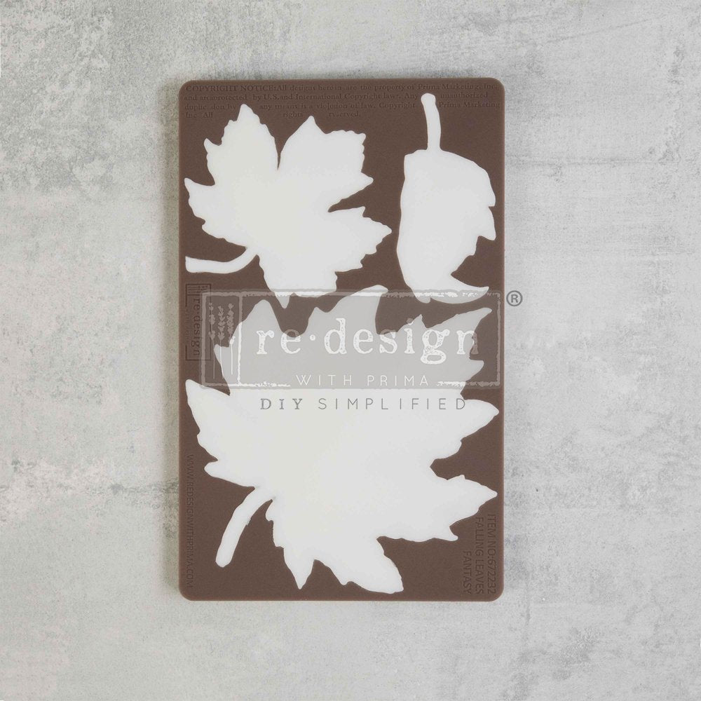 Falling Leaves Fantasy - Decor Mould - Re-Design with Prima 8" x 5" - Moulds - Baillea's Interiors -