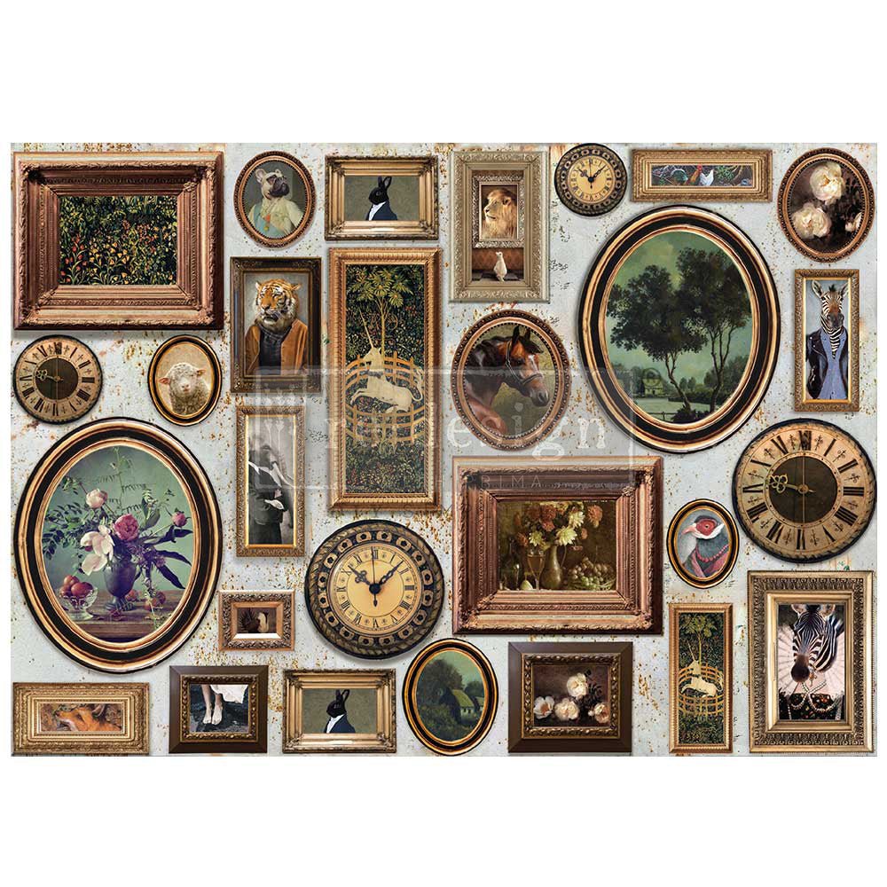 FANCY FRIENDS - A1 Rice Paper for Decoupage - LARGE - 59.4cm x 84.1cm - Re-Design with Prima - Decoupage - Baillea's Interiors -