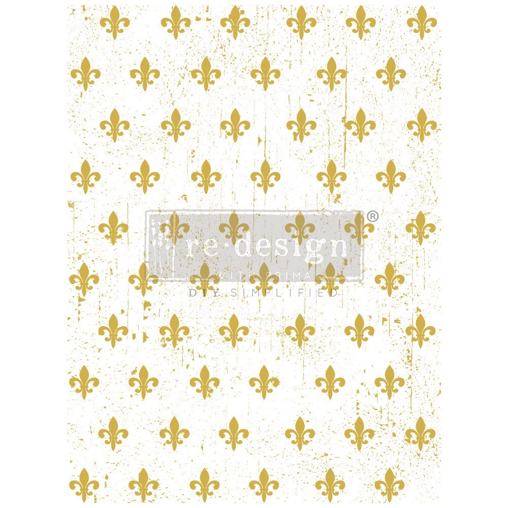FLEUR DE LIS - 18" x 24" - Redesign Decor Transfer Decal - Furniture Transfer - Baillea's Interiors -
