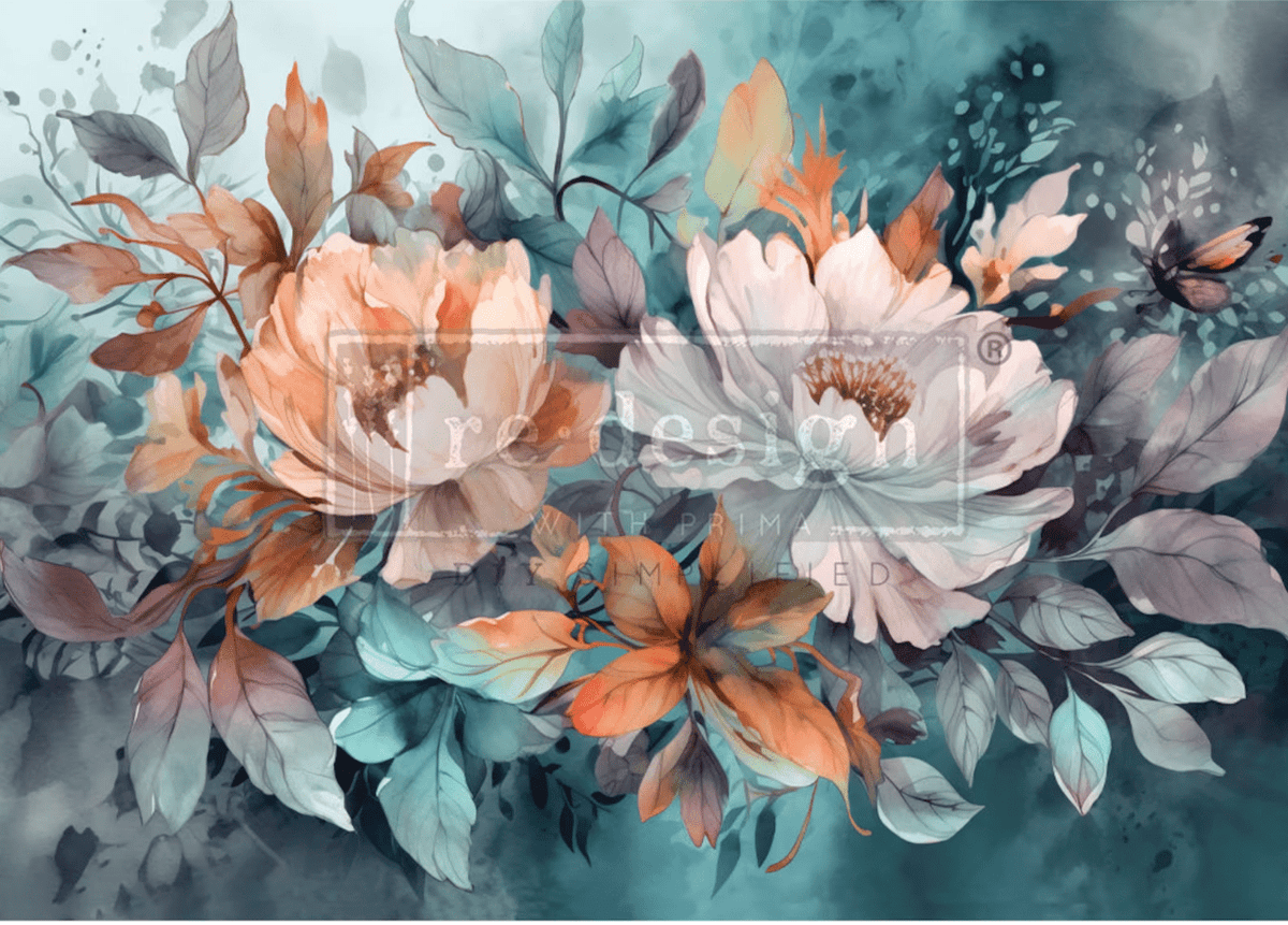 FLORAL DREAM - A1 Rice Paper for Decoupage - LARGE - 59.4cm x 84.1cm - Re-Design with Prima - Decoupage - Baillea's Interiors -