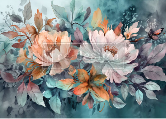 FLORAL DREAM - A1 Rice Paper for Decoupage - LARGE - 59.4cm x 84.1cm - Re-Design with Prima