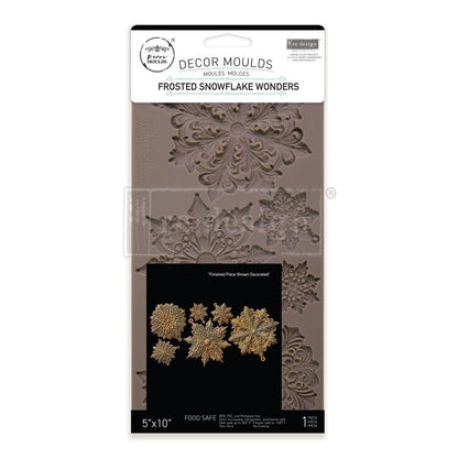 Frosted Snowflake Wonder Decor | Food | Craft Mould Re-Design with Prima 5" x 10" - Moulds - Baillea's Interiors -