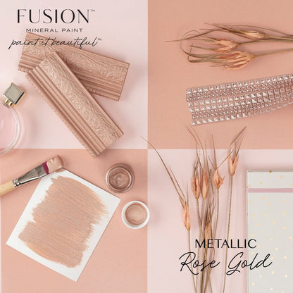 Fusion Metallics - ROSE GOLD - 37ml/250ml - Paint - Metallic - Baillea's Interiors -