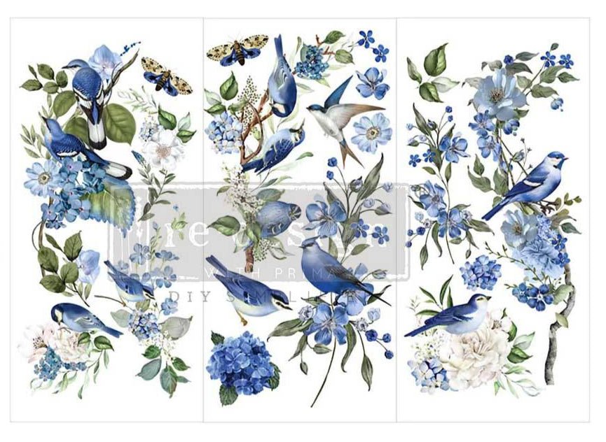 Garden Whispers - 3 sheets - 15cm x 30cm each - Redesign Decor Transfer Decal - Furniture Transfer - Baillea's Interiors -