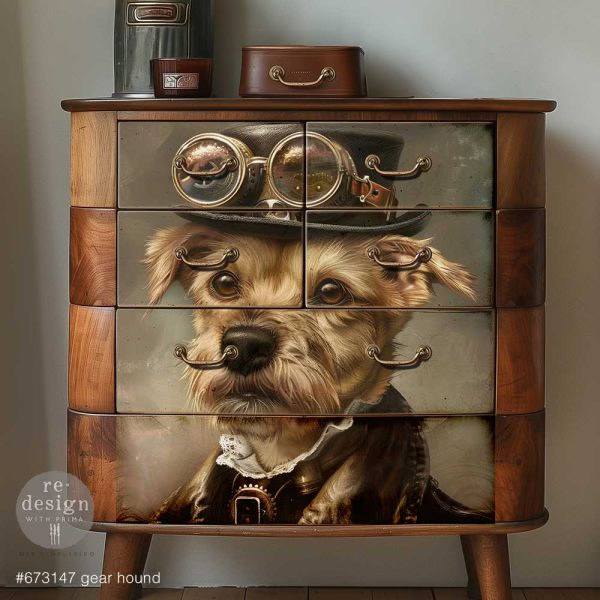 GEARHOUND - A1 Fiber Paper for Decoupage - LARGE - 59.4cm x 84.1cm - Re-Design with Prima - Decoupage - Baillea's Interiors -