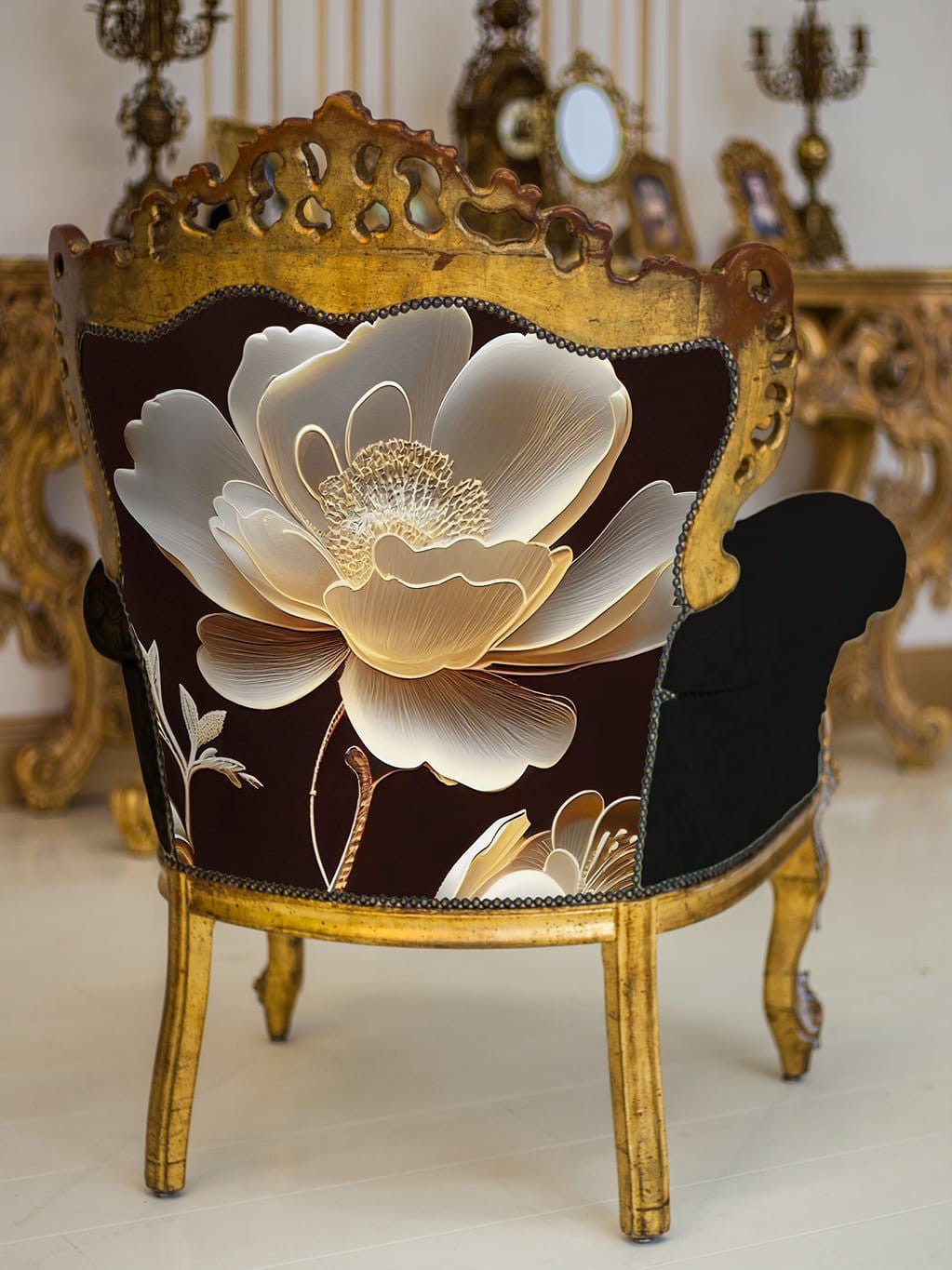 Golden Bloom I - Mint by Michelle Decoupage Paper - A3 and A1 sizes - Decoupage - Baillea's Interiors -