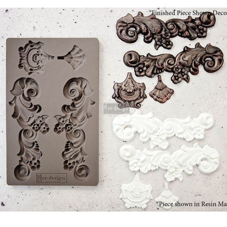 Groeneville Crest Decor Mould Re-Design with Prima 5" x 8" - Moulds - Baillea's Interiors -