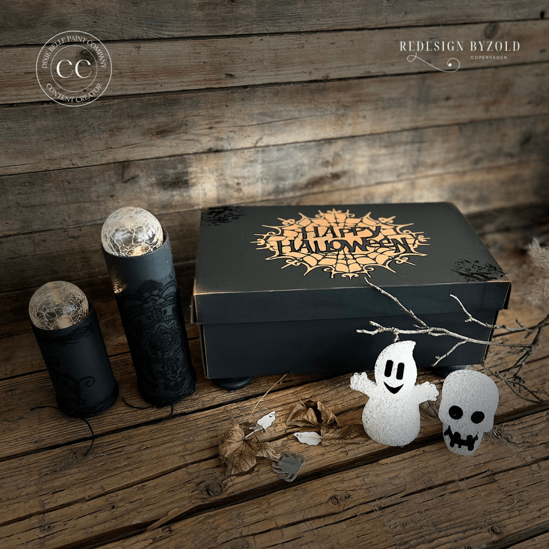 HAPPY HALLOWEEN 4 Part Stencils 17.78cm x 22.86cm each by Belles and Whistles - Stencil - Baillea's Interiors -
