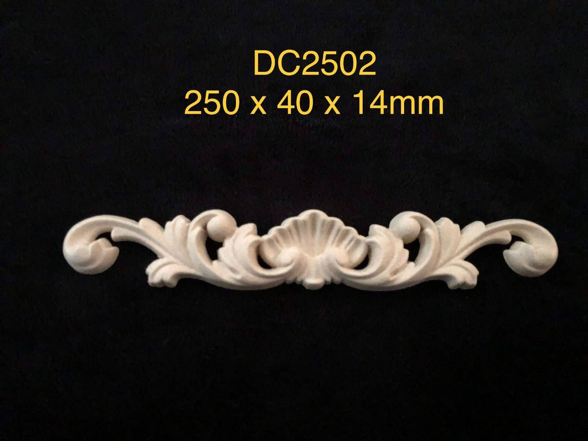 Heat Bendable Wood Applique Pediment From Decocurve - DC2502 - Moulding - Baillea's Interiors -