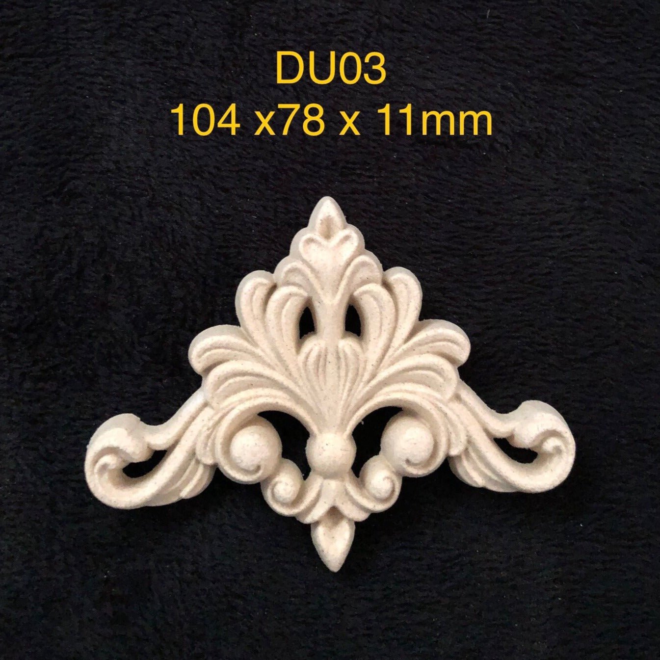 Heat Bendable Wood Applique Pediment From Decocurve - DU06 / DU03 - Moulding - Baillea's Interiors -
