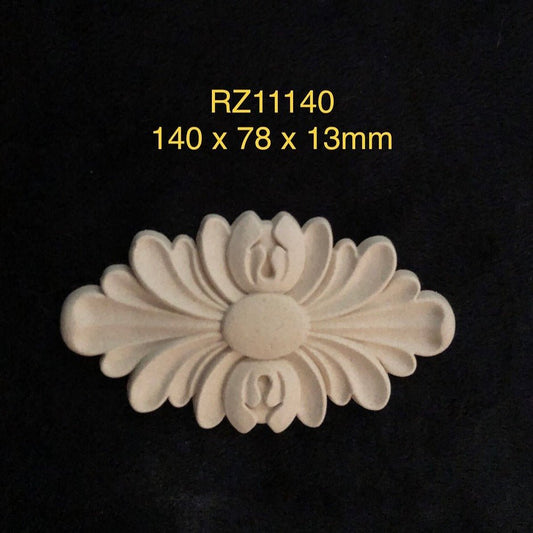 Heat Bendable Wood Applique Pediment From Decocurve - RZ11140 - Moulding - Baillea's Interiors -