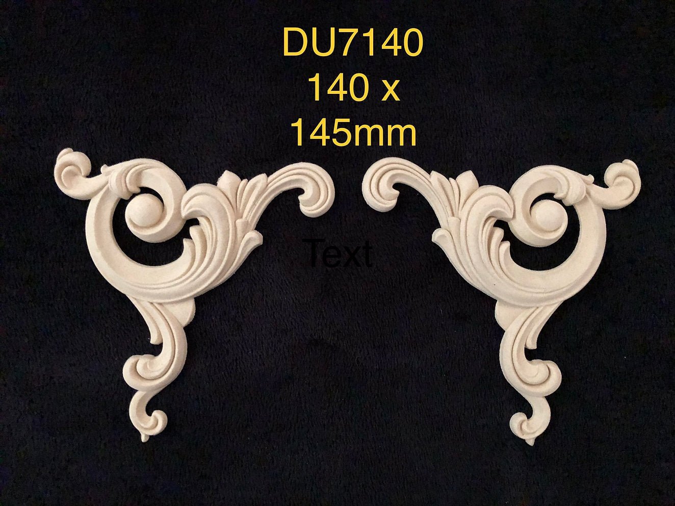 Heat Bendable Wood Pair of Corner Scrolls From Decocurve - DU7140 - Moulding - Baillea's Interiors -