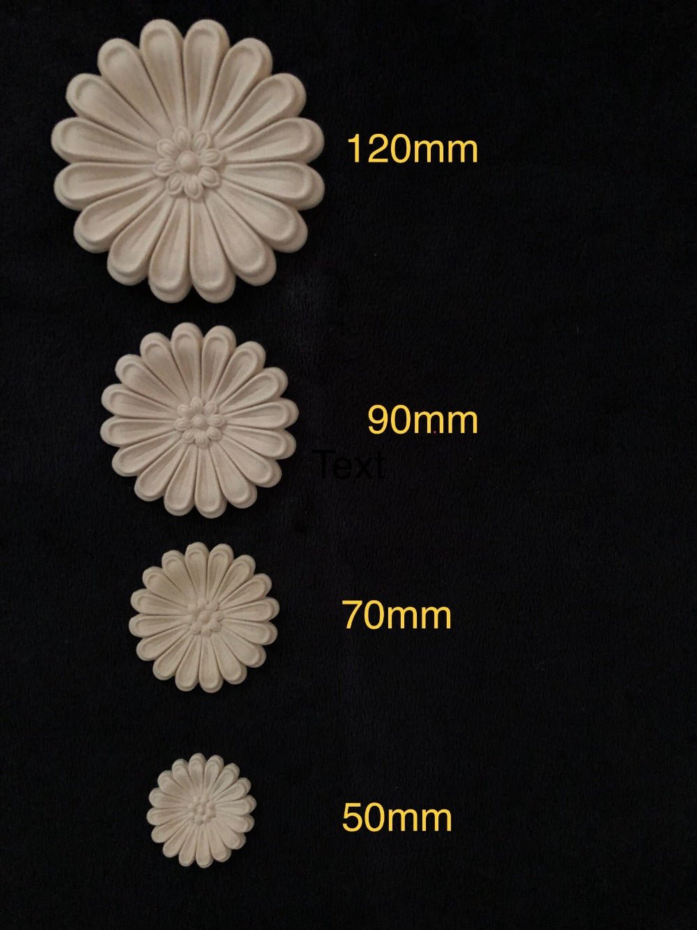 Heat Bendable Wood Pediments From Decocurve - Flower - Moulding - Baillea's Interiors -