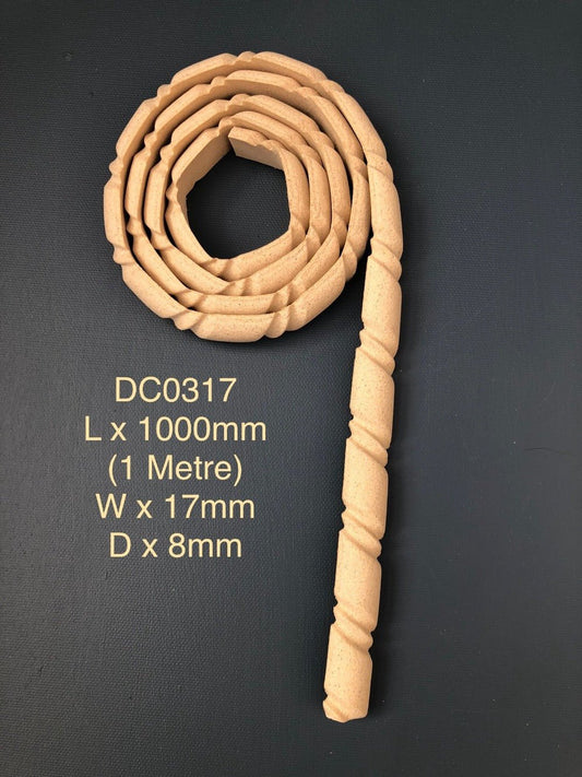 Heat Bendable Wood Trims From Decocurve - 1 Metre - DC0317 17mm - Moulding - Baillea's Interiors -