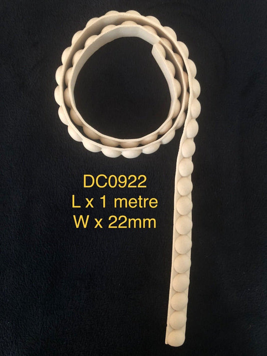 Heat Bendable Wood Trims From Decocurve - 1 Metre DC0922 22mm - Moulding - Baillea's Interiors -