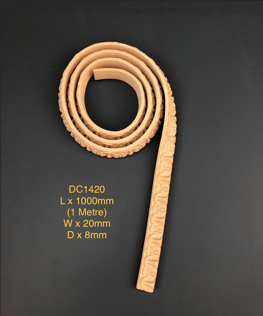 Heat Bendable Wood Trims From Decocurve - 1 Metre - DC1420 20mm - Moulding - Baillea's Interiors -