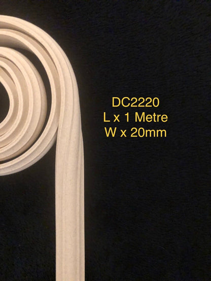 Heat Bendable Wood Trims From Decocurve - 1m DC2220 - Moulding - Baillea's Interiors -
