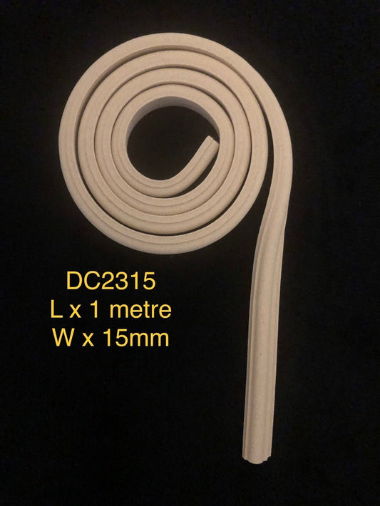 Heat Bendable Wood Trims From Decocurve - 1m DC2315 15mm - Moulding - Baillea's Interiors -