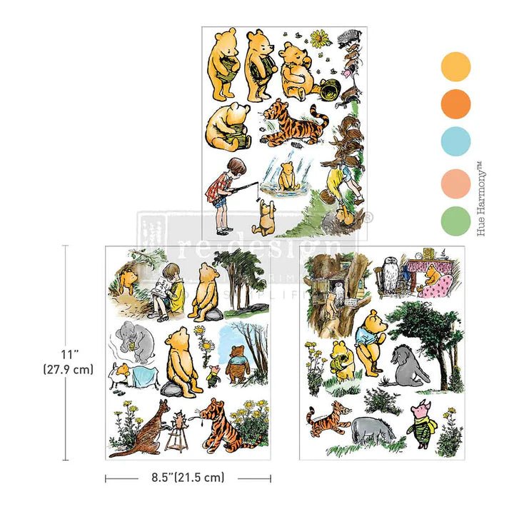Honeyfern Hollow - 3 sheets - 21.5cm x 27.9cm each - Redesign with Prima Decor Transfer Decal - Furniture Transfer - Baillea's Interiors -
