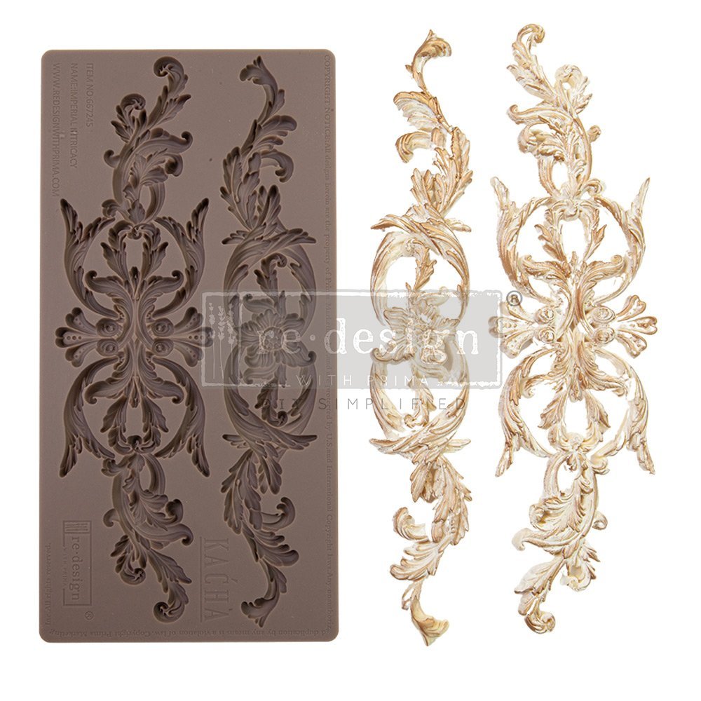 IMPERIAL INTRICACY Decor Mould Re-Design with Prima 5" x 10" - KACHA - Moulds - Baillea's Interiors -