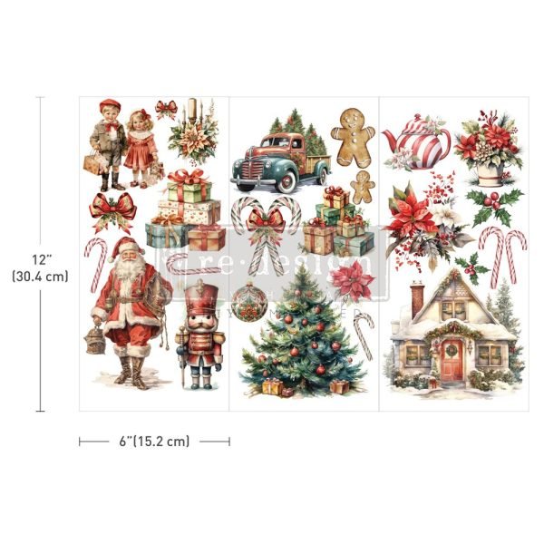 JOYFUL JINGLES - 3 sheets - 6" x 12" each - Redesign Decor Transfer Decal - Furniture Transfer - Baillea's Interiors -