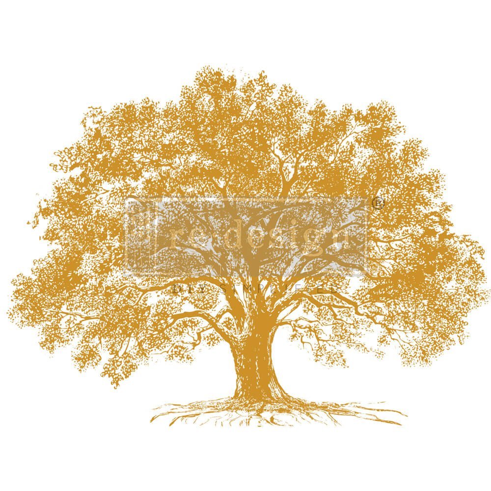 KACHA GROWTH Gold Foil Transfer - 18" x 24" - Redesign Decor Transfer Decal - Furniture Transfer - Baillea's Interiors -