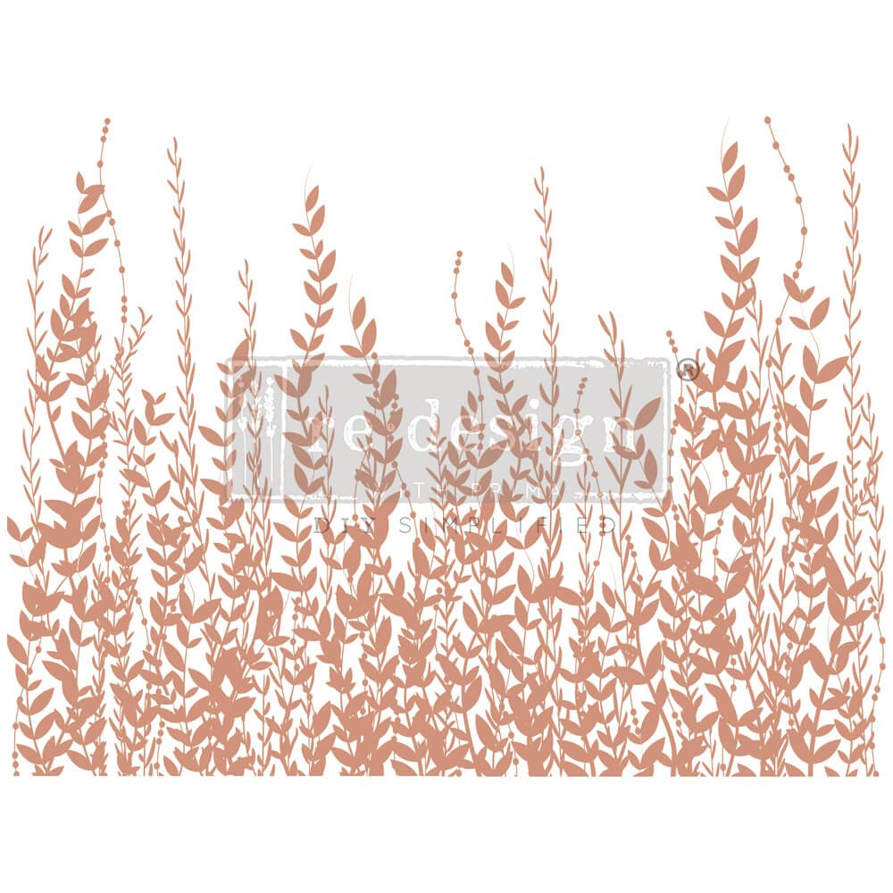 KACHA In The Field - Rose Gold Foil Transfer - 18" x 24" - Redesign Decor Transfer Decal - Furniture Transfer - Baillea's Interiors -