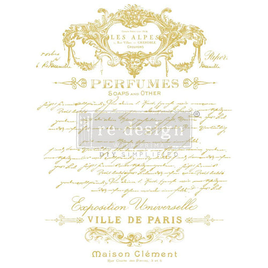 KACHA PERFUME NOTES - 18" x 24" - Redesign Decor Transfer Decal - Furniture Transfer - Baillea's Interiors -