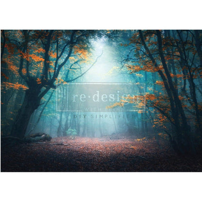 LUMINOUS WOODSCAPE - A1 Fiber Paper for Decoupage - LARGE - 59.4cm x 84.1cm - Re-Design with Prima - Decoupage - Baillea's Interiors -