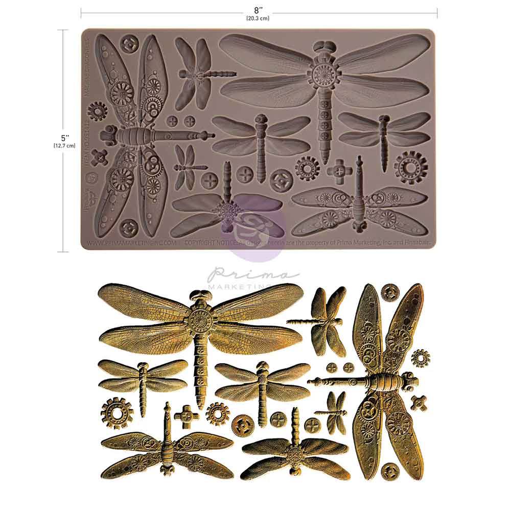 Machine Dragonflies - Decor | Food | Craft Mould - Re-Design with Prima 8" x 5" - Moulds - Baillea's Interiors -