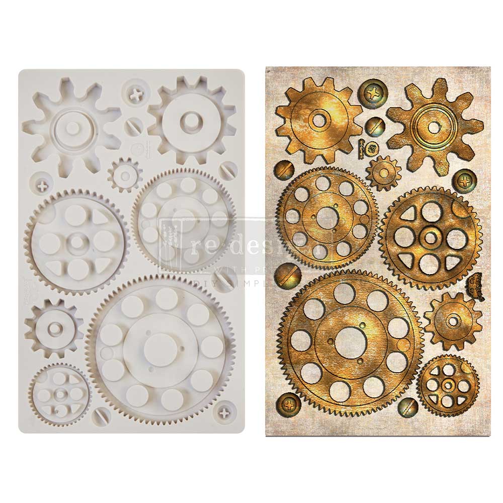 MACHINE PARTS Decor Mould Re-Design with Prima 5" x 8" - Moulds - Baillea's Interiors -