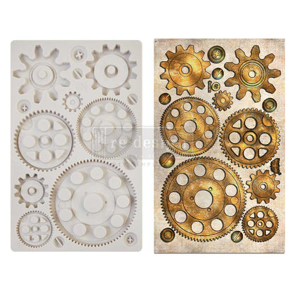 MACHINE PARTS Decor Mould Re-Design with Prima 5" x 8" - Moulds - Baillea's Interiors -