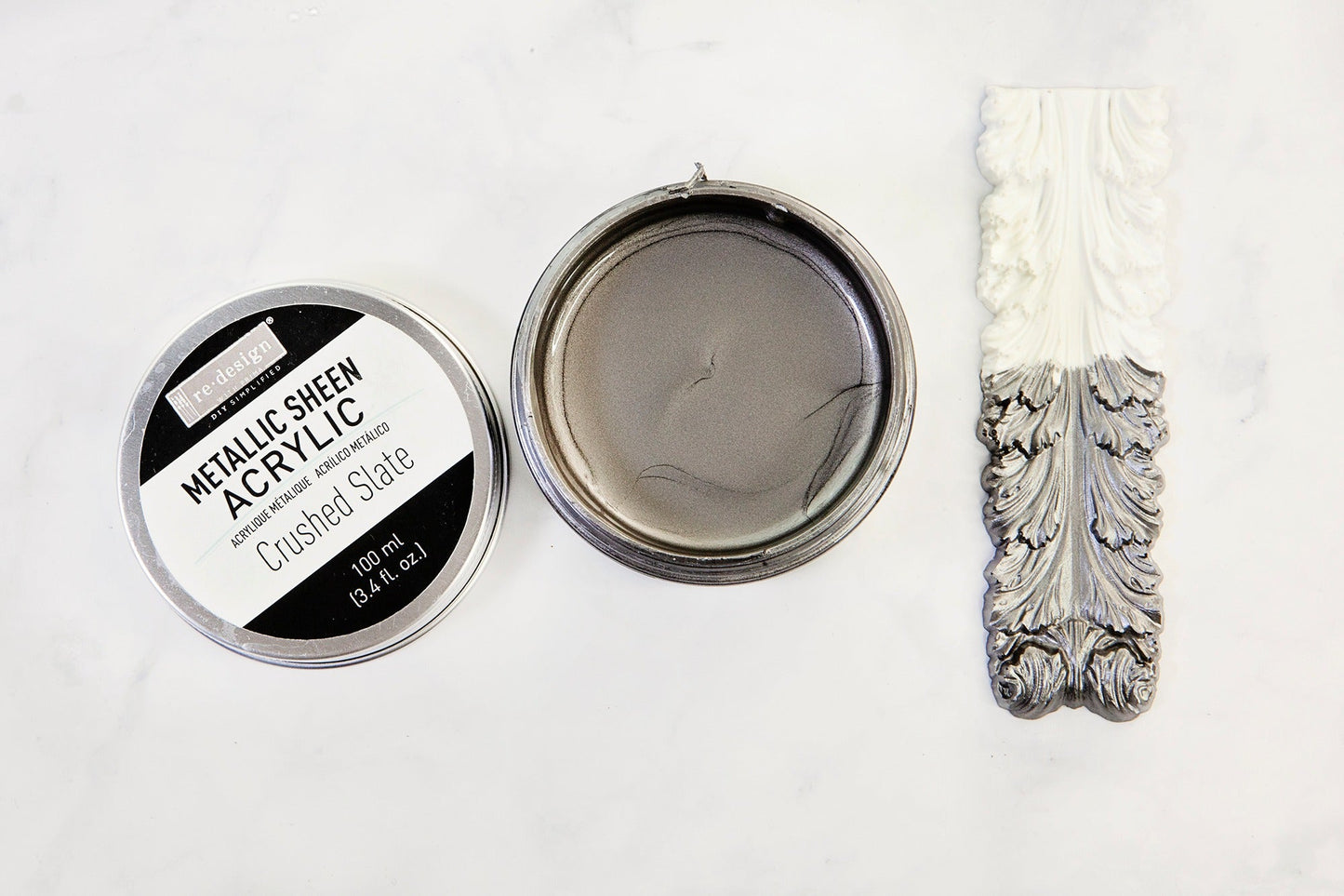 METALLIC SHEEN ACRYLIC - Crushed Slate - 100ml - Paint - Metallic - Baillea's Interiors -