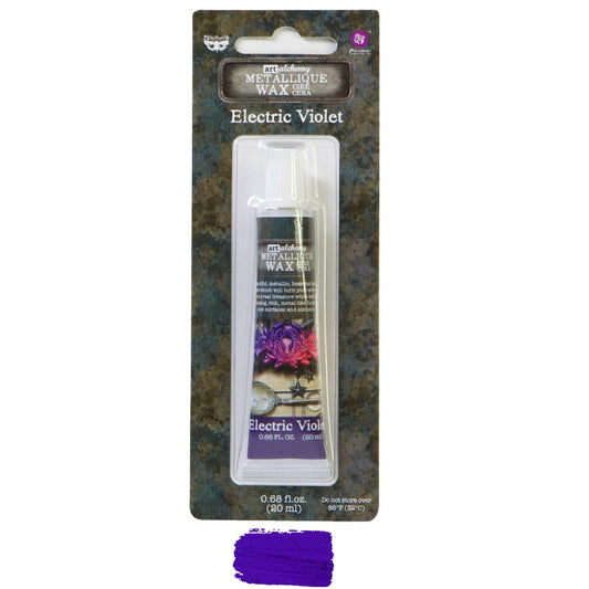 Metallique Decor Wax - Electric Violet - Art Alchemy 20ml - Gilding Waxes - Baillea's Interiors -