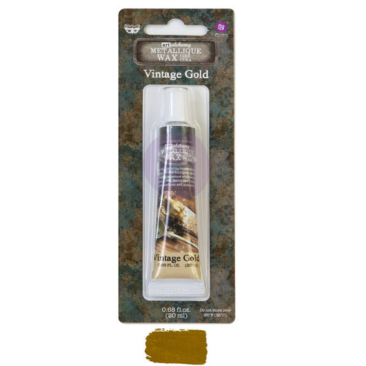 Metallique Decor Wax - VINTAGE GOLD - Art Alchemy 20ml - Gilding Waxes - Baillea's Interiors -