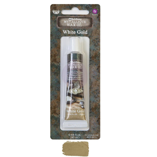 Metallique Decor Wax - WHITE GOLD - Art Alchemy 20ml - Gilding Waxes - Baillea's Interiors -