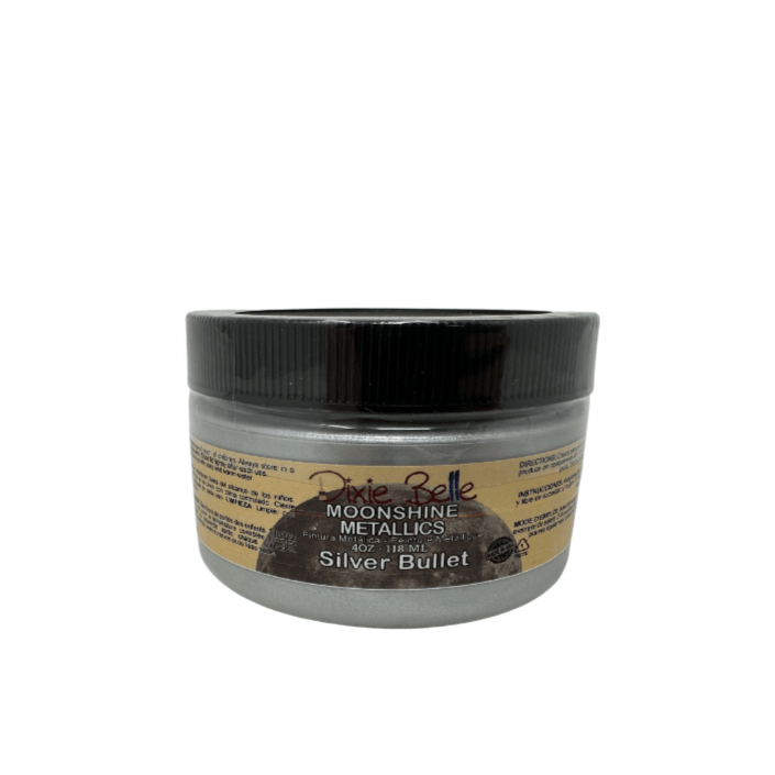 MOONSHINE METALLIC - Silver Bullet - Dixie Belle - 4oz/118ml - 16oz/473ml - Paint - Metallic - Baillea's Interiors -