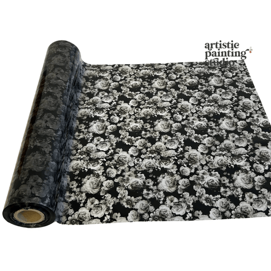 MORGAN FLOWERS - Rub On Metallic Foil by APS (semi transparent) - Textile Friendly - Foils - Baillea's Interiors -