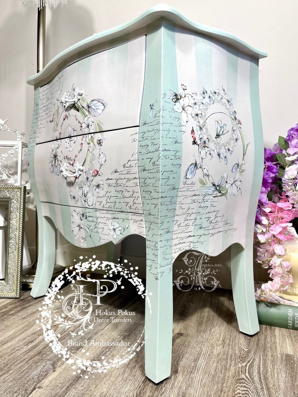My Diary Silver - 30cm x 30cm x 2 Sheets - Hokus Pokus Rub On Decor Transfer Decal - Furniture Transfer - Baillea's Interiors -