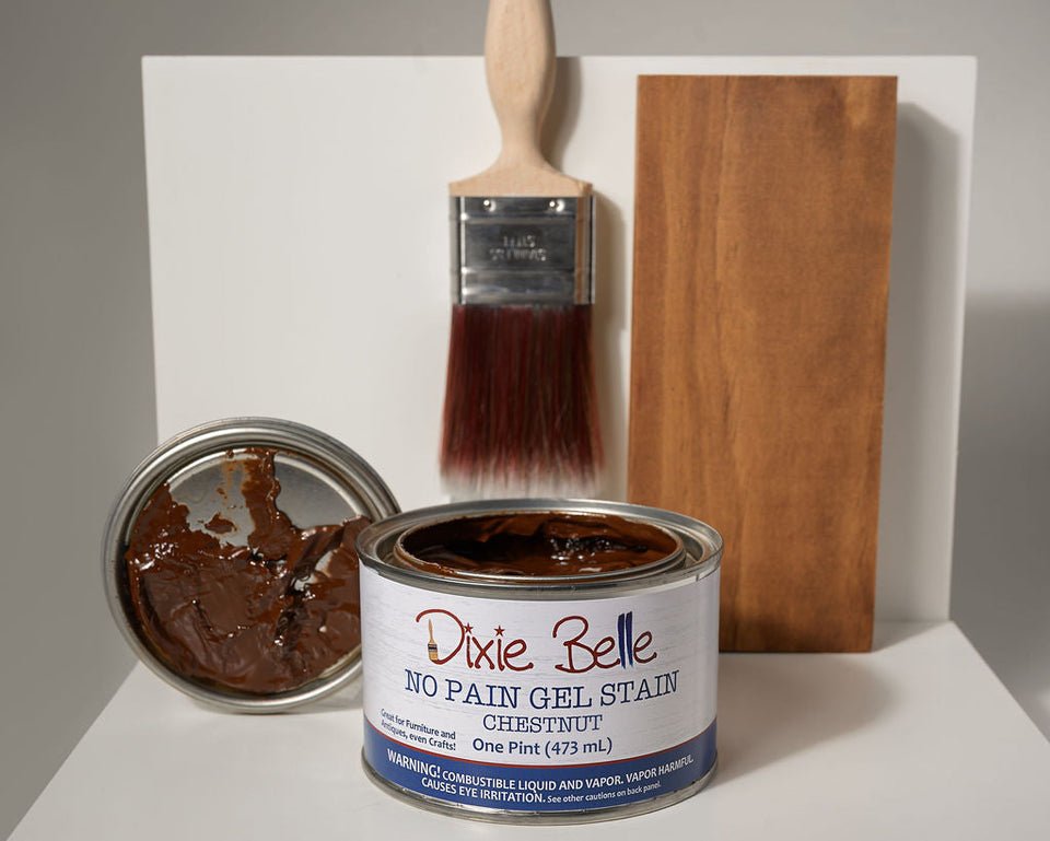 No Pain Gel Stain - Chestnut - Dixie Belle Oil Based Wood Stain - Stain - Baillea's Interiors -