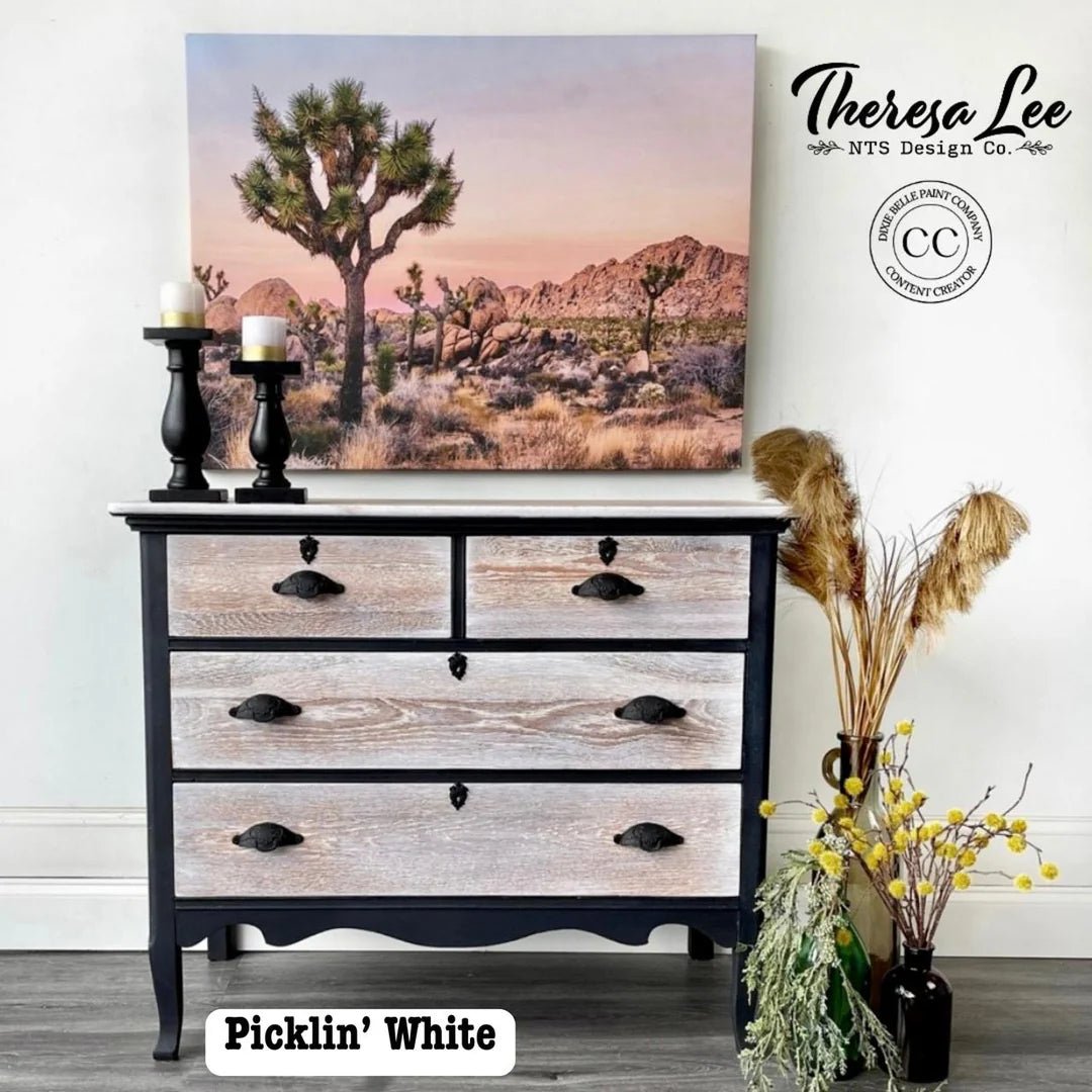 Example of Picklin White Dixie Belle No Pain Gel Stain