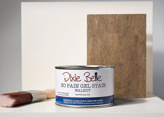 No Pain Gel Stain - Walnut - Dixie Belle Oil Based Wood Stain - Stain - Baillea's Interiors -