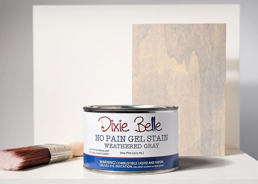 No Pain Gel Stain - Weathered Gray - Dixie Belle Oil Based Wood Stain - Stain - Baillea's Interiors -