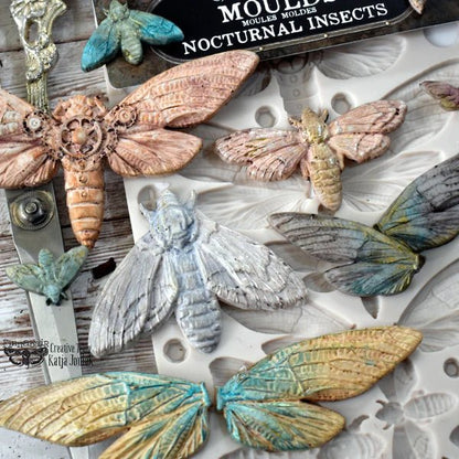NOCTURNAL INSECTS Decor Mould - Re-Design with Prima 5" x 8" - Moulds - Baillea's Interiors -