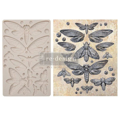 NOCTURNAL INSECTS Decor Mould - Re-Design with Prima 5" x 8" - Moulds - Baillea's Interiors -